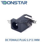 10pcs male and female DC Power plug 5.5*2.1MM 5.5*2.5MM 3.5*1.35MM 5.5*2.1 Jack Adapter Connector Plug Golden DC-022B DC-025M