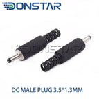 10pcs male and female DC Power plug 5.5*2.1MM 5.5*2.5MM 3.5*1.35MM 5.5*2.1 Jack Adapter Connector Plug Golden DC-022B DC-025M