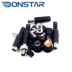 10pcs male and female DC Power plug 5.5*2.1MM 5.5*2.5MM 3.5*1.35MM 5.5*2.1 Jack Adapter Connector Plug Golden DC-022B DC-025M