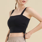 Yoga top Running Exercise Vest Square Collar Back Shaping Padded Quick-Drying Yoga Clothes Vest Women's Sportswear T-shirt MZ30