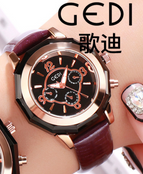 Gedi Couple lovers watch fashion British waterproof business office ladies quartz casual watch 9318