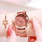 GEDI Women watch star sky fashion easy match casual waterproof quartz lady watch 12027 steel