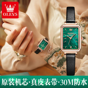 OLEVS Fashion Casual Women Quartz Watch Girl Wristwatch Waterproof Import Movement Watch small green table lady watch casual