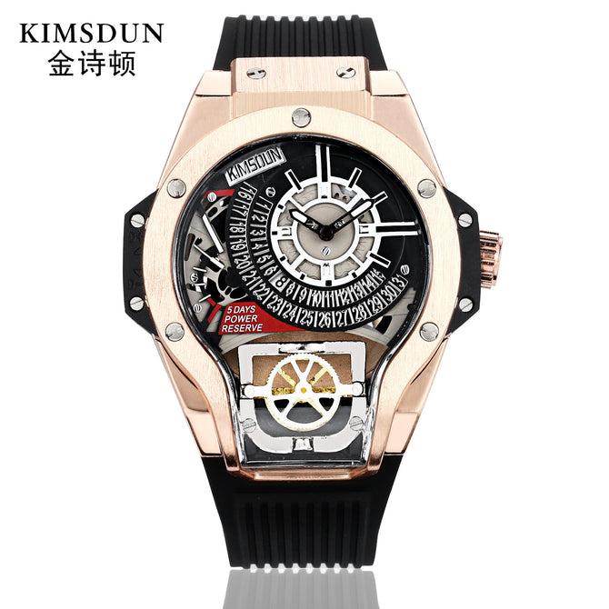 KIMSDUN men's watch Warcraft Fashion Personality Large Dial Miller Quartz casual men's student's Watch