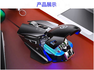 Silver carving G10 E-sports mechanical wired game mouse macro programming lighting