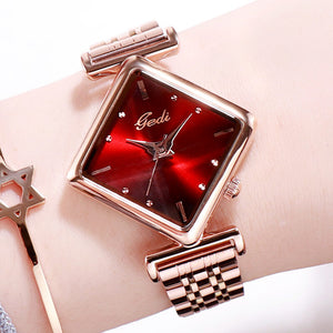 GEDI New Arrive Vibrato Durable Ladies Watches Features Diamond Tiktok Classic Classic Steel Band Watches for Wowen