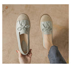 Fisherman's shoes women's flat-bottomed bow gentle single shoes women's soft-bottomed slip-on loafers 633-1