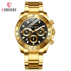 CHENXI Gold Watch Men's Watch Business Watch Luminous Waterproof Quartz Watch Watch CX-086A