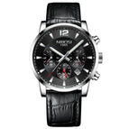 NIBOSI 2329 Watch Quartz Watches Men Luxury Brand Golden Clock Male Casual Business Leather Waterproof Watch Leath belt