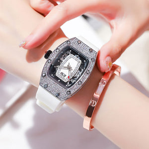 CAROMIO women's watch female ins style trend full diamond big dial girl lady quartz watch 2566