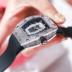 CAROMIO women's watch female ins style trend full diamond big dial girl lady quartz watch 2566