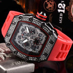New men's watch Diamond Quartz Watch Business Six-Pin Running Seconds Barrel-Shaped Quartz Watch Fashion Watch 8110