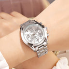 GEDI Women's watch steel strap fashion female waterproof calendar casual quartz watch  2986