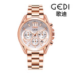 GEDI Women's watch steel strap fashion female waterproof calendar casual quartz watch  2986