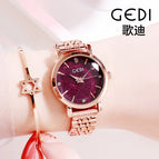 GEDI Women watch star sky fashion easy match casual waterproof quartz lady watch 12027 steel