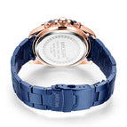 Megir Men's Watch Large Dial Chronograph Calendar Steel Belt Business Quartz Watch 2064