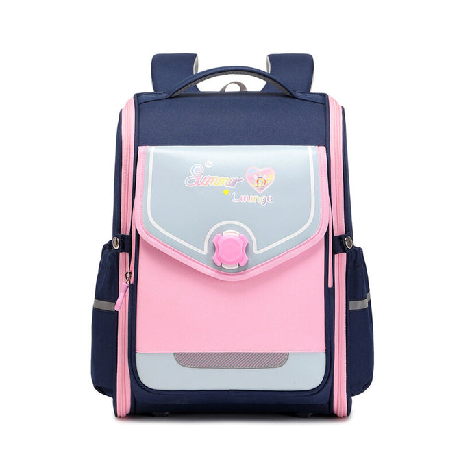 New Primary School Student SchoolBag Lightweight Burden Alleviation Spine Protection Integrated Full Open Children Men's Backpack