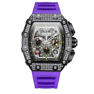ONOLA ON6826D Watch for men Full Diamond Fashion New Multi-Functional Mechanical Watch Men's Tape Live Watch