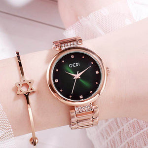 GEDI 14006 Fashion Casual Watch Hot Sale Women Elegant Luxury Stainless Steel Waterproof Ladies Analog Quartz Wristwatch