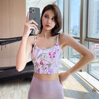 2023 NEW women Yoga vest sports beautiful back running fitness bra gather trainning dancing sports Top lady 915+183