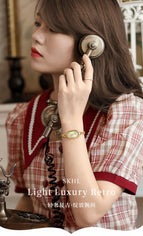 2021 New Arrivals Fashion Ladies Watchessmall Bracelet Watch Light luxury retro small gold watch Oval Cassic Quartz Watch