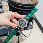 TICTOC Korean version full of diamonds and diamonds ladies watch women's temperament rotating dial women's watch hollow transparent fashion 77023