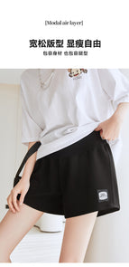 Pregnant Women's Pants Casual Shorts Spring and Summer New Pregnant Women's Air Layer Shorts Sports Comfortable Skin-Friendly Belly Support Shorts 6159