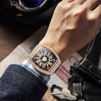 KIMSDUN K-2132B mens casual watch Gypsophila diamond-studded tonneau-shaped fashion luminous waterproof men watch