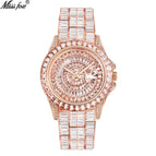MISSFOX Watch for men fashion trend square full diamond watch high-end waterproof quartz men's watch V329