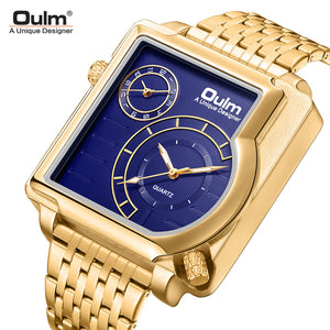 Oulm watch for men New Gold Large Dial Personality Men's Watch Fashion Quartz Watch Men's watch HP5122-1