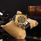 Winner Men's Fashion Roman Numerals Hollow Retro Belt manual mechanical men causal Watch SLZ37