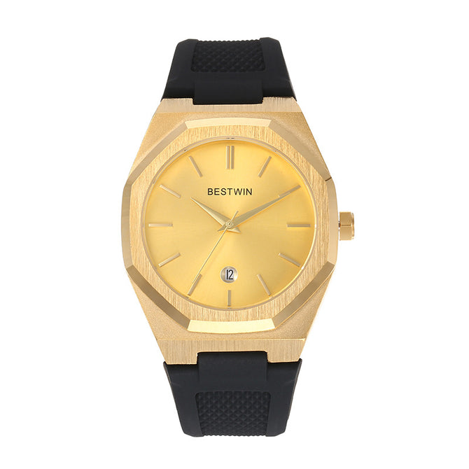 BESTWIN Silicone Band Student Watch Men's Wristwatch Fashion Calendar Men's casual business Watch 952
