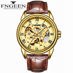Fngeen Men's Watch Waterproof Fashion Student Men's Watch Double-Sided Hollow Automatic Mechanical Watch 8866