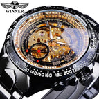 Winner Mechanical Sport Golden Watch Mens Watches Montre Homme Clock Men Automatic Skeleton Watch