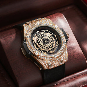 KIMSDUN Men's Watch Fashion Trend Diamond-studded Silicone Waterproof Automatic Mechanical Watch Men's casual  K-109A