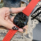 TICTOC Korean fashion women's watch women's ins large dial square rubber band neutral women's Watch