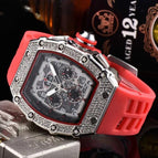 New men's watch Diamond Quartz Watch Business Six-Pin Running Seconds Barrel-Shaped Quartz Watch Fashion Watch 8110