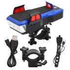 Mountain bike bicycle headlight warning light USB charging with horn riding flashlight lighting equipment TG-ZX014