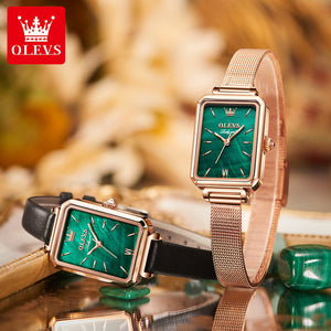 OLEVS Fashion Casual Women Quartz Watch Girl Wristwatch Waterproof Import Movement Watch small green table lady watch casual