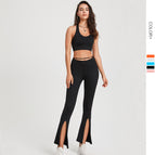2023 new women yoga suits sports bra hip lifting quick drying fitness running yoga fashion exercise sports cloting set WXM230+CKM294