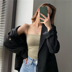 Women vest with chest pad bottoming tube top all-in-one sleeveless underwear lady Bra