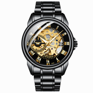 Fngeen Men's and Women's Automatic Mechanical Watch Mesh strap Fashion waterproof casual watch 0020