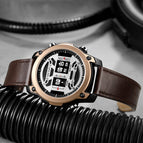 Megir Men's Watch Personalized Roller Waterproof Leather Business Sports Watch Men's Quartz Watch 2142