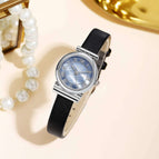 GEDI Fashion Girls' Watch Artistic Retro Small round Watch Ins Style All-Match Belt Quartz Women's Watch 13017