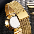 MISSFOX watch Swiss fashion simple temperament diamond luminous stainless steel ladies watch 2559