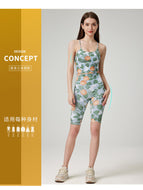 Romantic Yoga Suit Summer Sports Women's High Strength Fitness Quick-Dry running fitness Vest Yoga Pants lady set XK18+HN90
