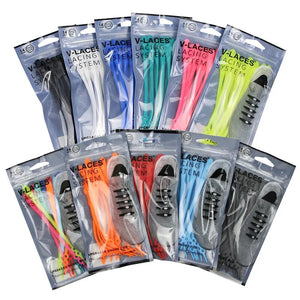 14pcs/lot Silicone ShoeLaces No Tie Shoe Laces Elastic Sneakers Shoelaces Kids Adult Shoe Strings Rubber Shoelaces