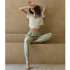 2023 Spring and Summer New Jacquard Short Outdoor Sports Short Sleeve Running Breathable Fitness Slim Slimming Yoga top HN99
