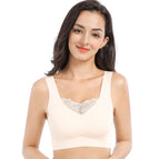 Plus size sports bra anti-glare anti-slip women's sleep bra yoga women's underwear no steel ring