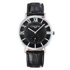 CHENXI Couple's Watch Men's Watch 076b Ultra-Thin Fashion Watch Women's quartz casual watch CX-076B leather